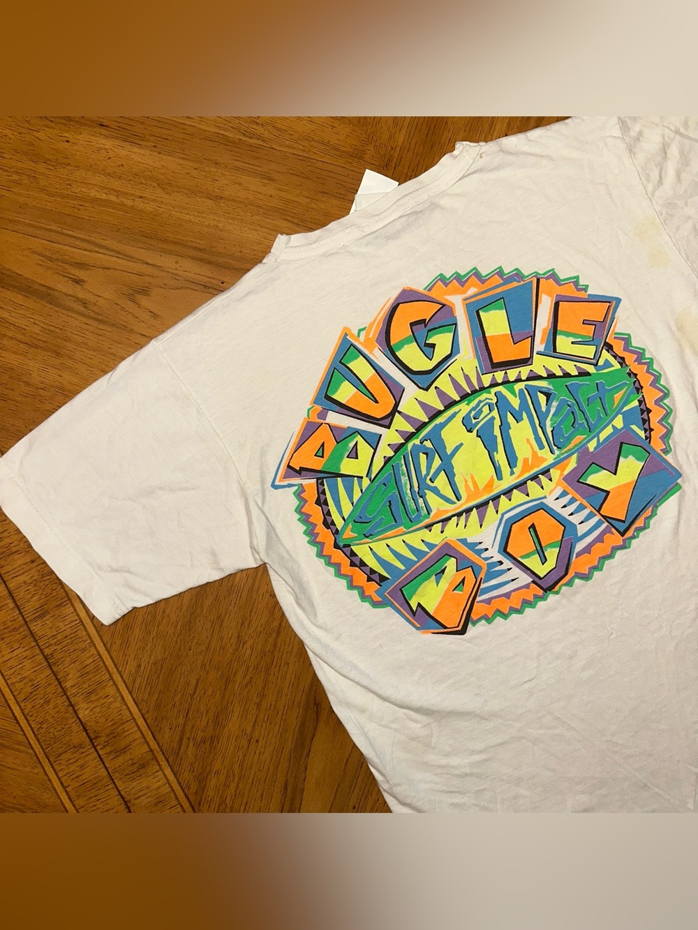 Bugle Boy Tshirt Men’s Size Medium White Surf Impact